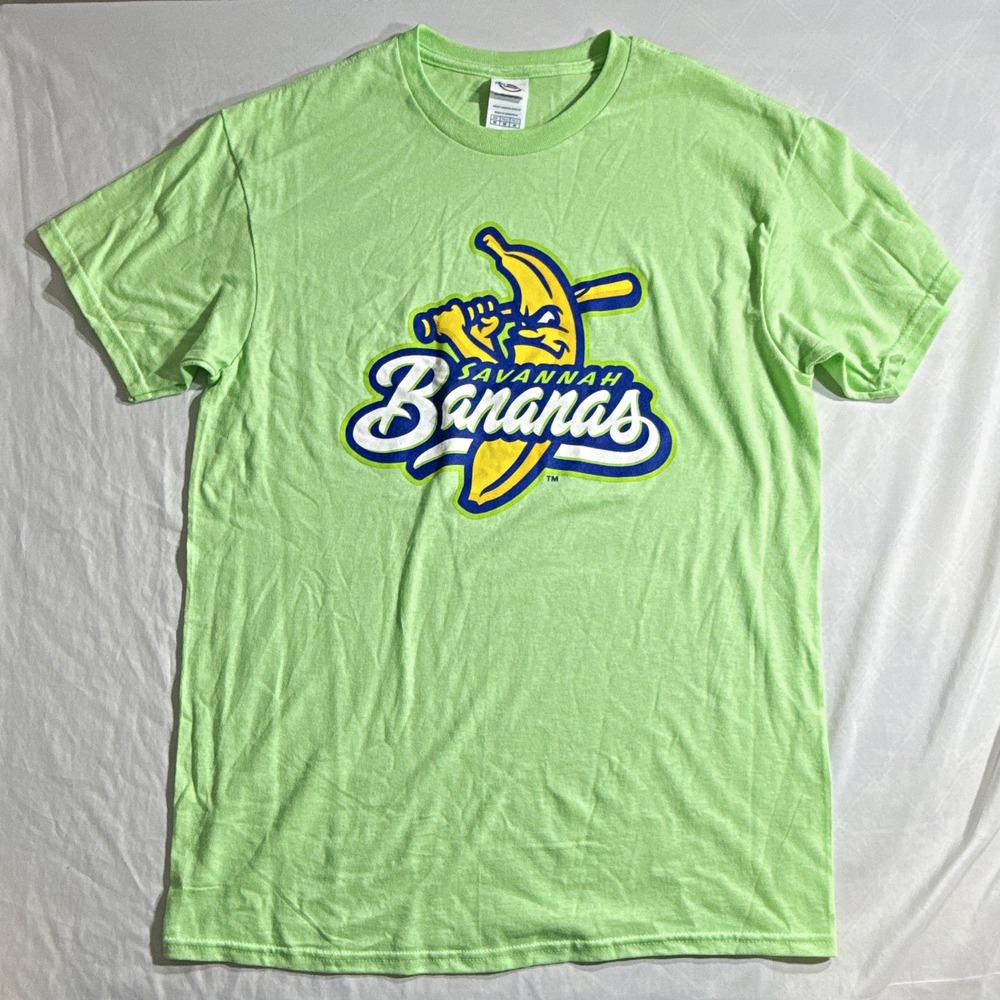 Pro Weight Savannah Bananas Baseball Green T-Shirt Unisex Adult Size M